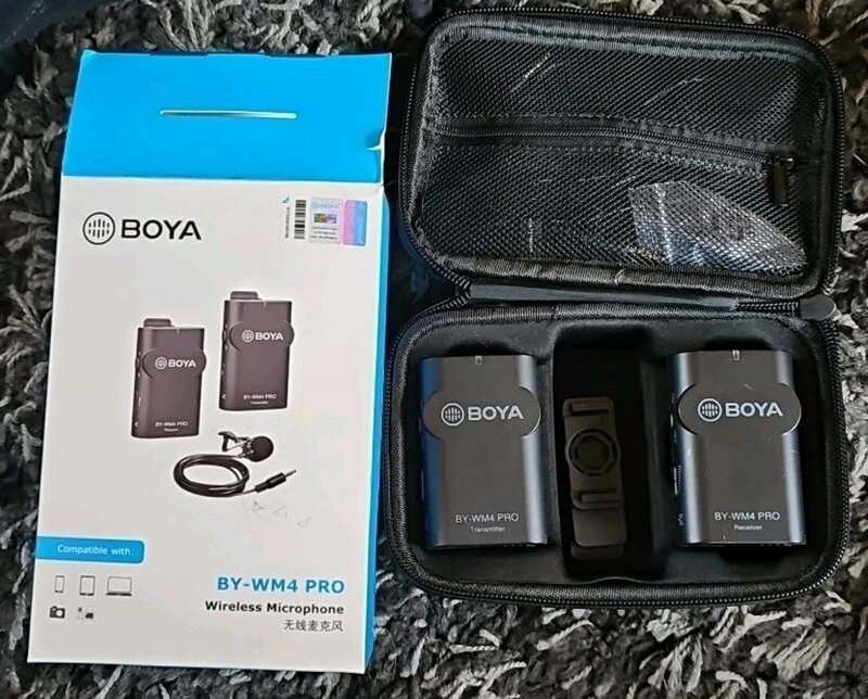 Boya BY-WM4 PRO-K1 Wireless 2.4Ghz cu microfon lavaliera si linie in